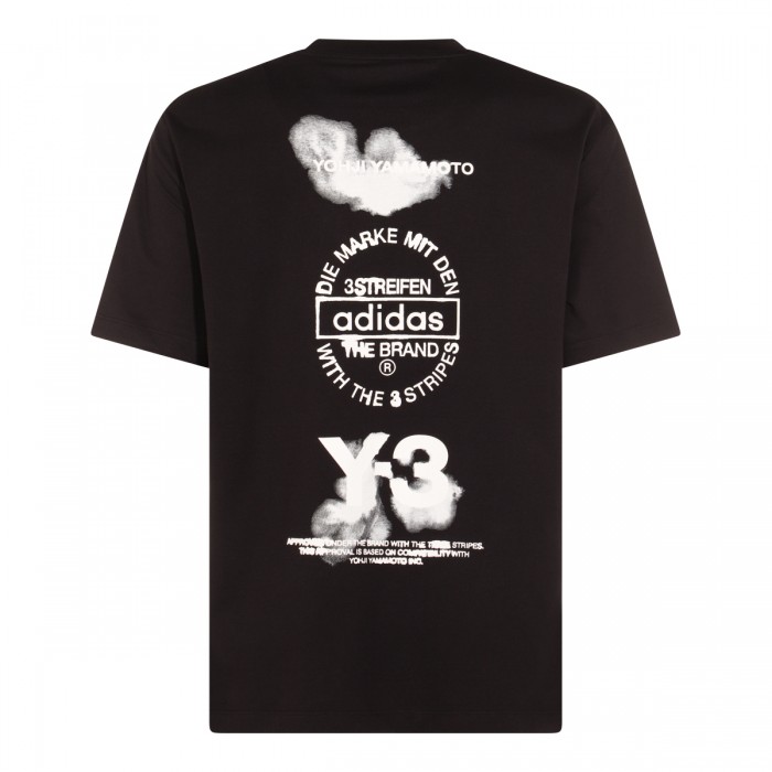 BLACK COTTON Y-3 T-SHIRT 2