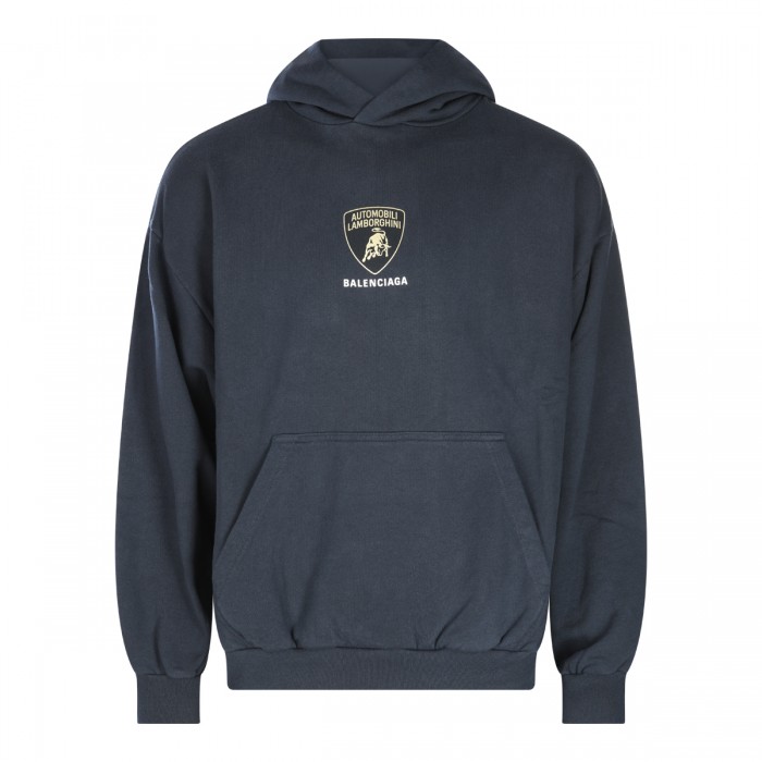 BLACK COTTON SWEATSHIRT