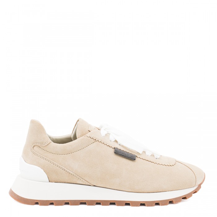 BEIGE LEATHER SNEAKERS