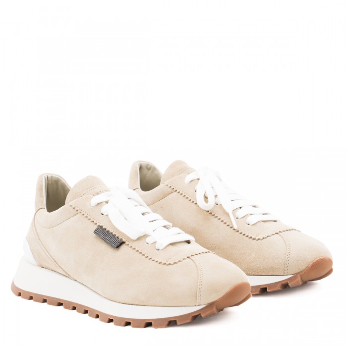 BEIGE LEATHER SNEAKERS 2