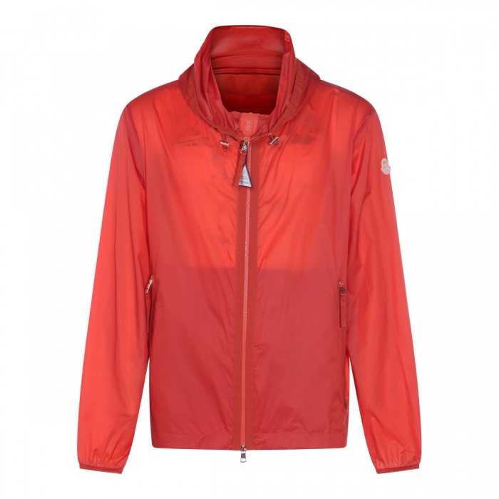 RED NYLON HAMLIN HOODED JACKET