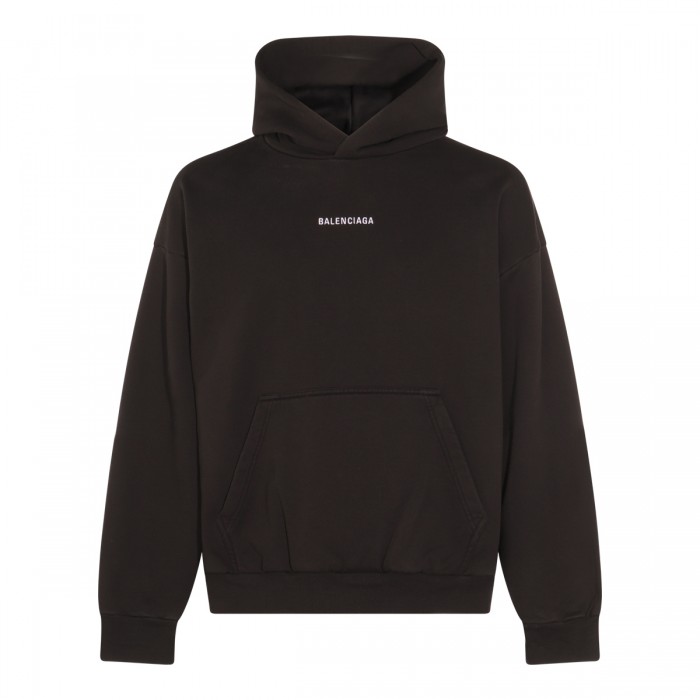 BLACK COTTON SWEATSHIRT