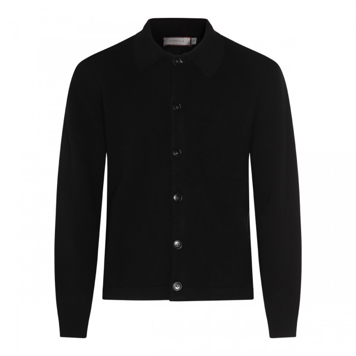 BLACK WOOL KNITWEAR