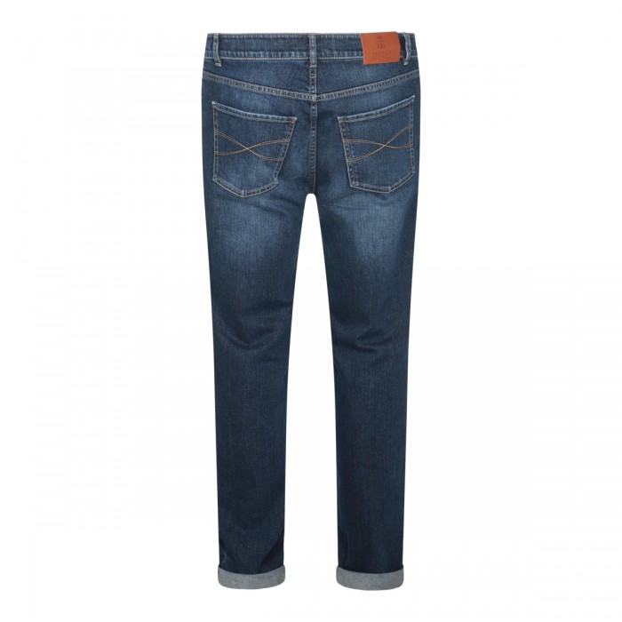 BLUE COTTON DENIM JEANS 2