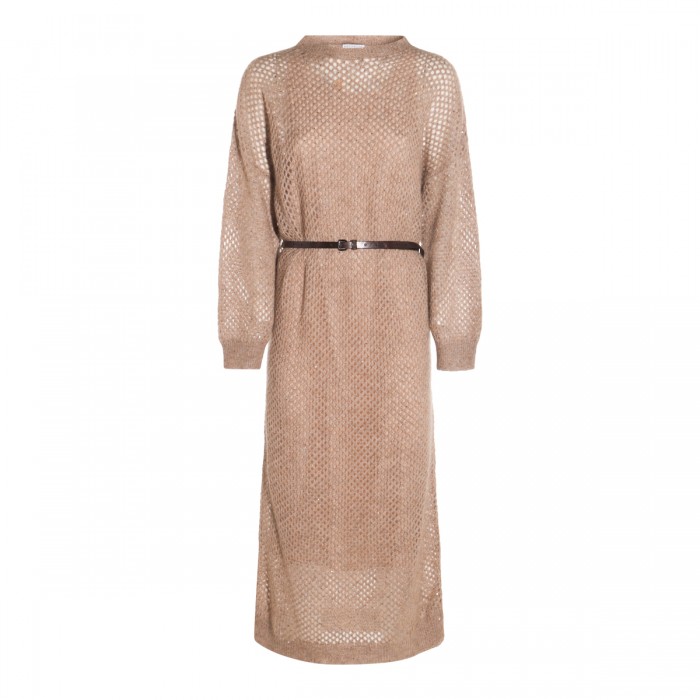 BROWN MOHAIR DRESS