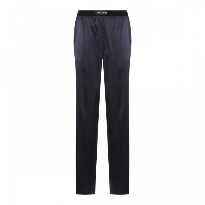 DARK NAVY SILK PANTS