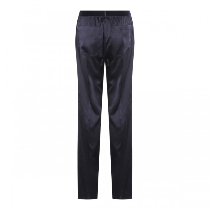 DARK NAVY SILK PANTS 2