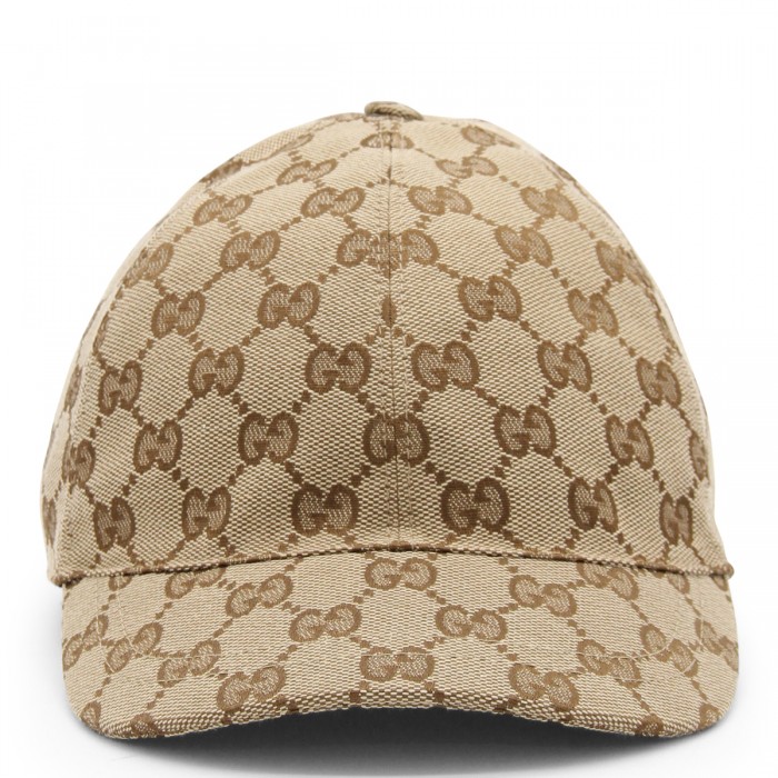 BEIGE COTTON BASEBALL CAP