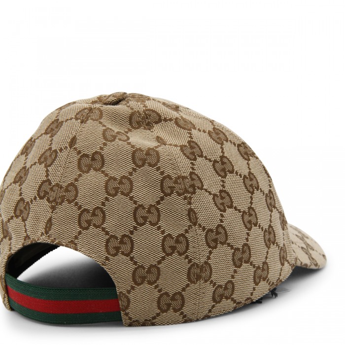 BEIGE COTTON BASEBALL CAP 2