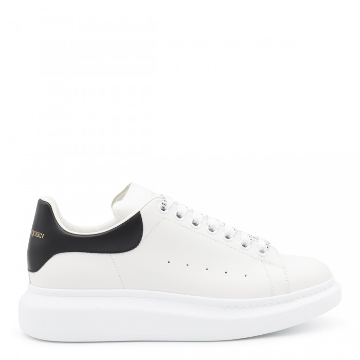 WHITE AND BLACK LEATHER...
