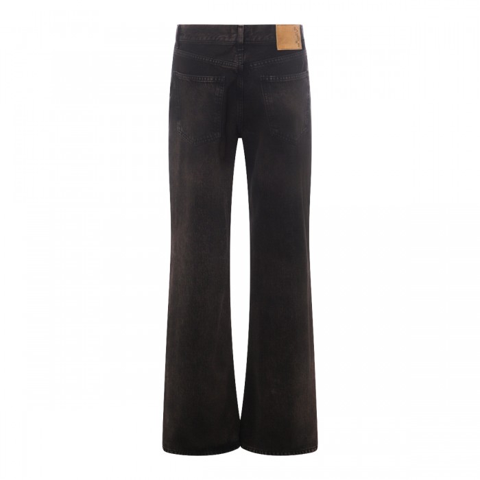 BLACK AND BROWN COTTON JEANS 2