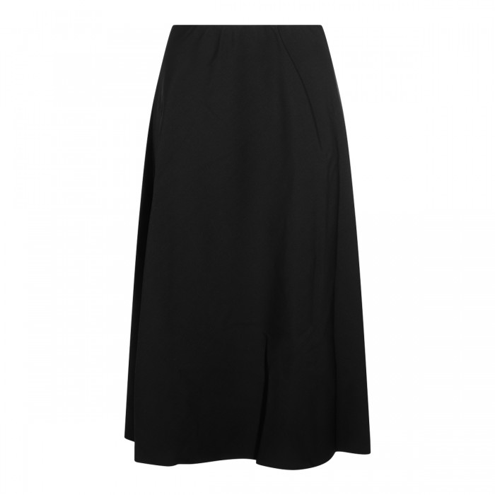BLACK WOOL SKIRT