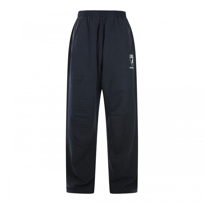 BLACK COTTON LAMBORGHINI PANTS