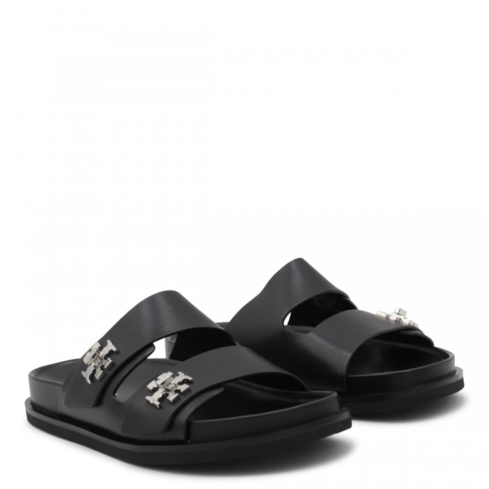 BLACK LEATHER FLATS 2