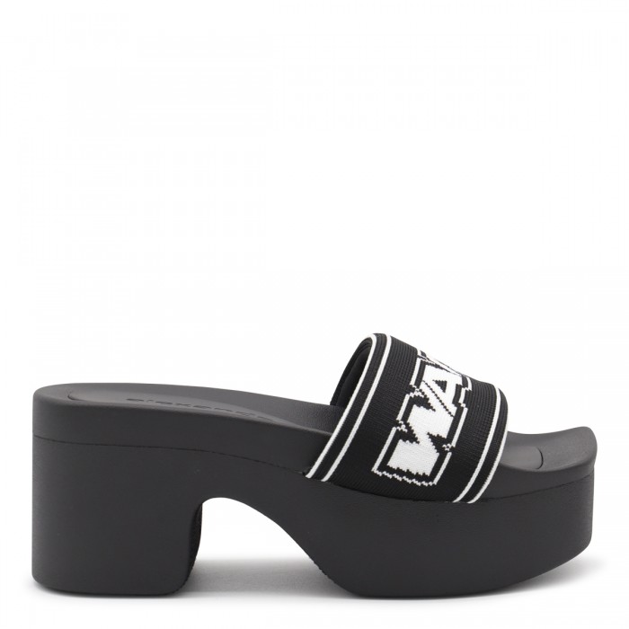 BLACK LEATHER SANDALS