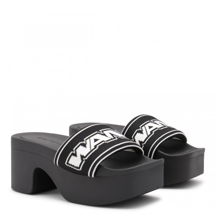 BLACK LEATHER SANDALS 2