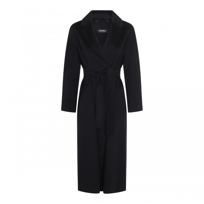 BLACK WOOL ESTURIA COAT