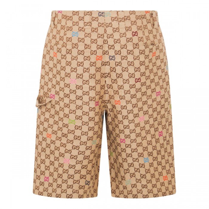 BEIGE COTTON SHORTS 2