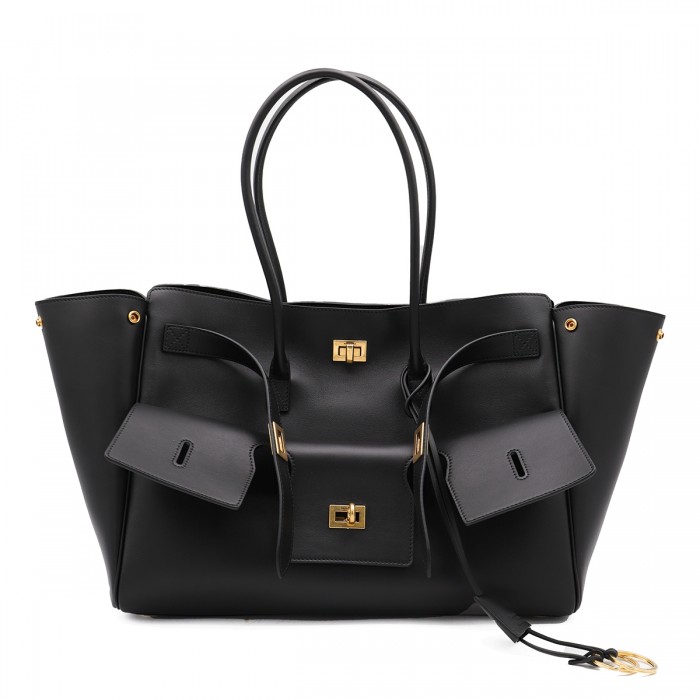 BLACK LEATHER CARRY ALL BEL...