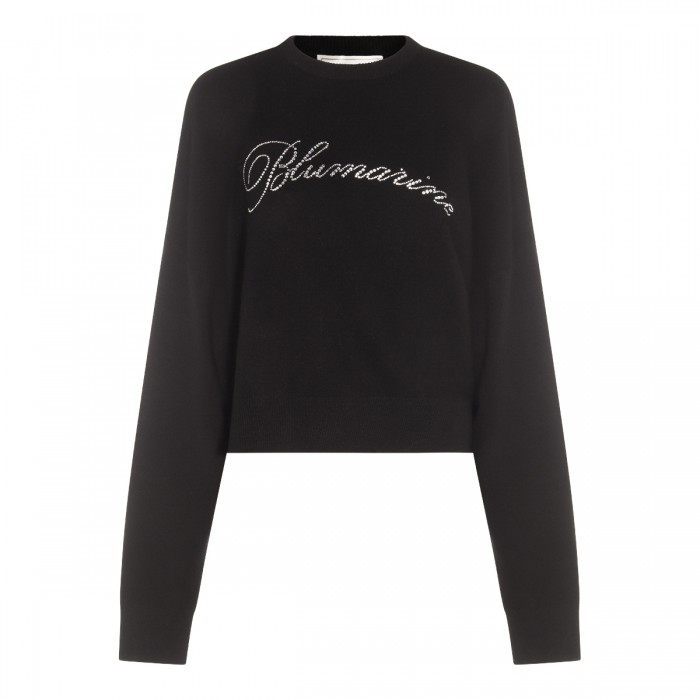BLACK WOOL KNITWEAR