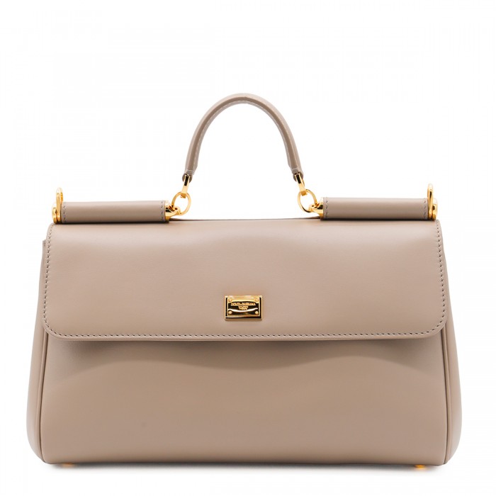 BEIGE LEATHER MY SICILY TOP...