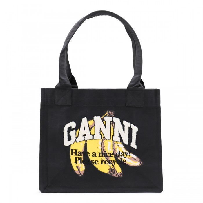 BLACK COTTON TOTES