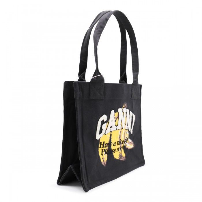 BLACK COTTON TOTES 2