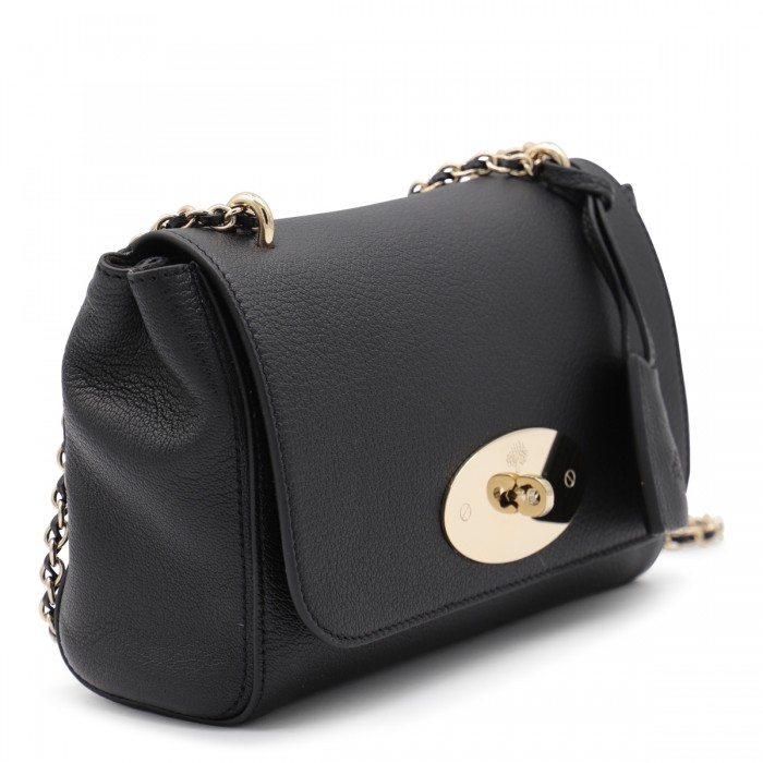 BLACK LEATHER CROSSBODY BAG 2