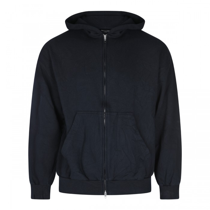 BLACK COTTON SWEATSHIRT