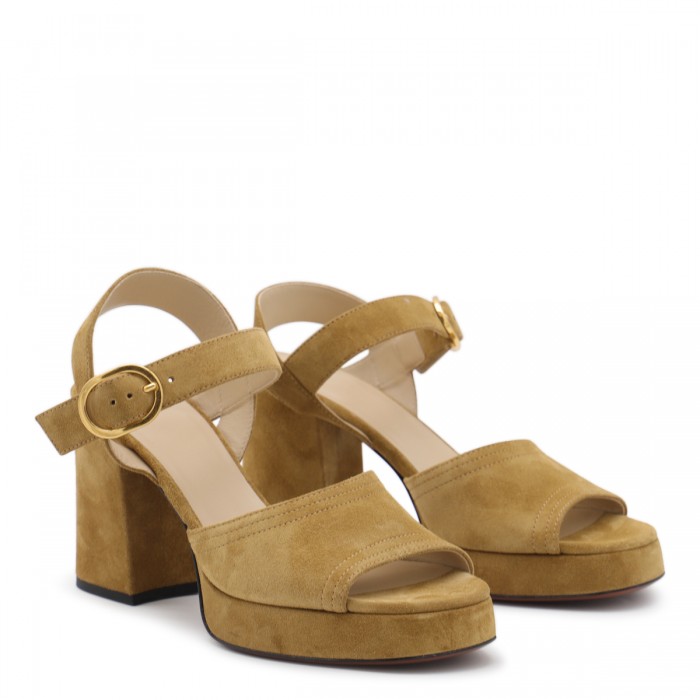 BEIGE LEATHER SANDALS 2