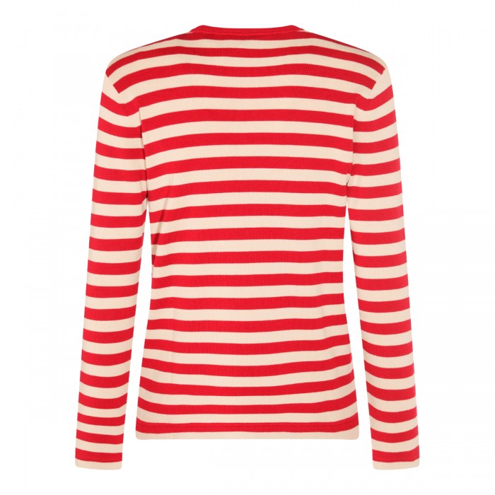 WHITE AND RED WOOL KNITWEAR 2