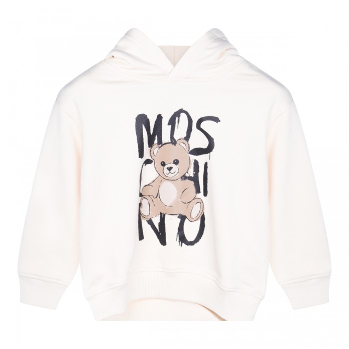 WHITE COTTON SWEATSHIRT