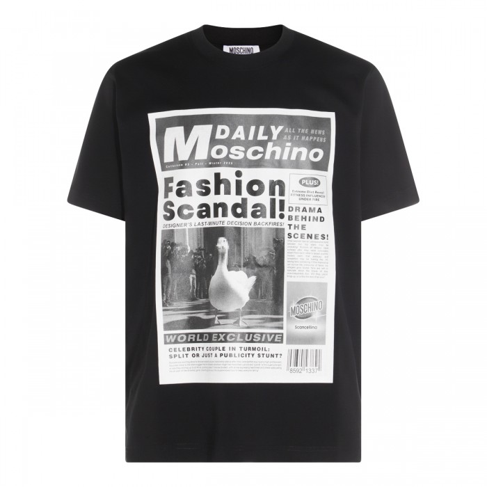 BLACK COTTON T-SHIRT