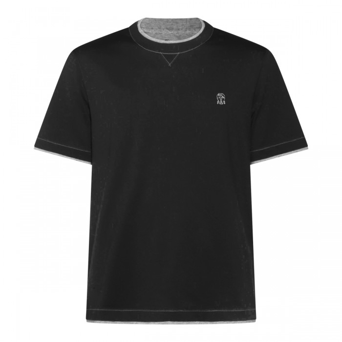 BLACK COTTON T-SHIRT