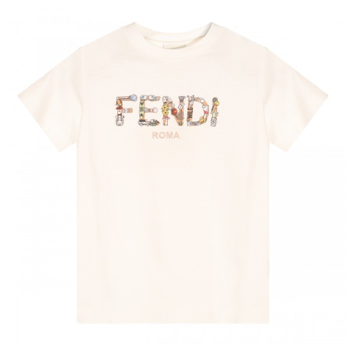 WHITE COTTON T-SHIRT