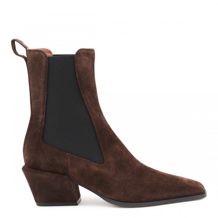 BROWN LEATHER BETTINA BOOTS