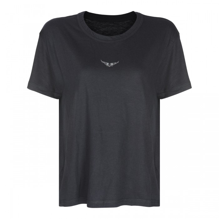 BLACK COTTON T-SHIRT