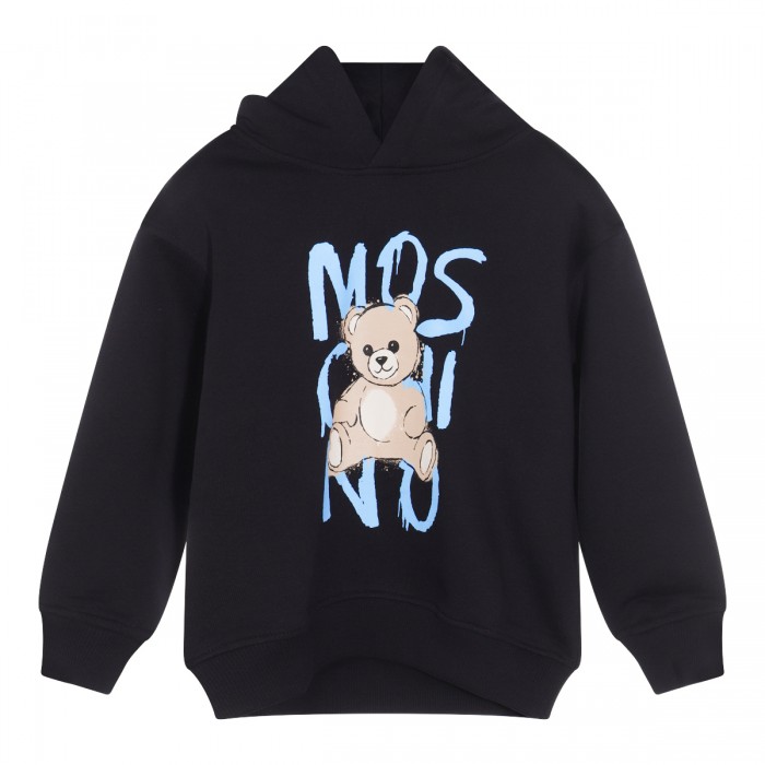 BLACK COTTON SWEATSHIRT