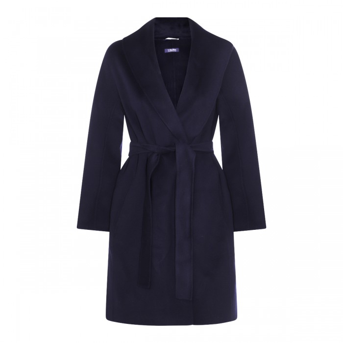 BLUE WOOL MESSI COAT