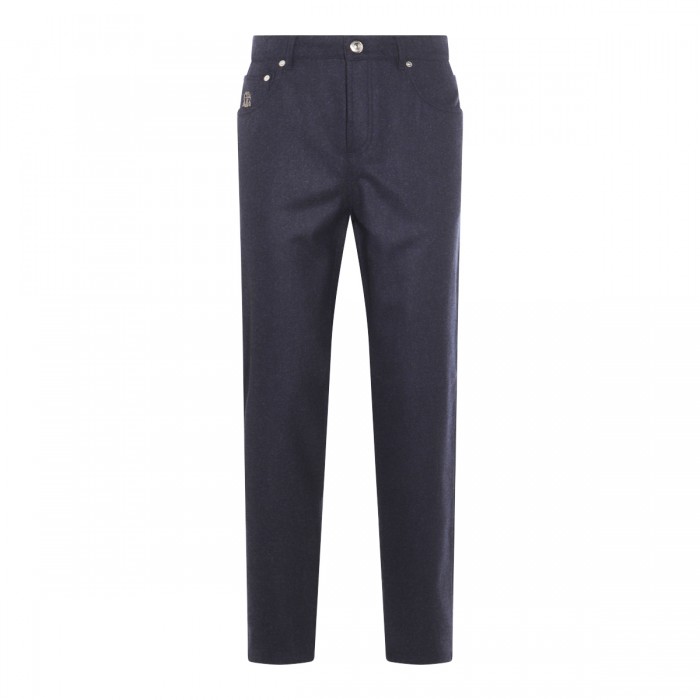 NAVY WOOL PANTS