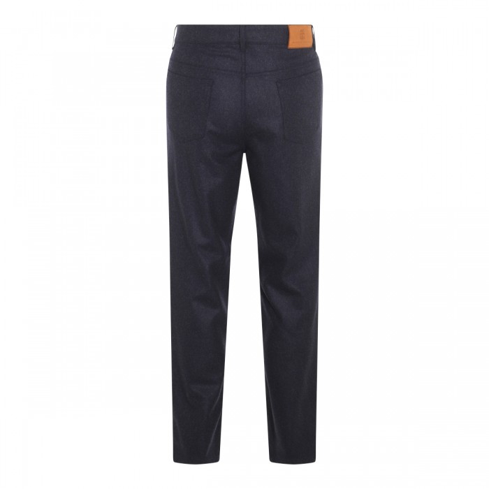 NAVY WOOL PANTS 2