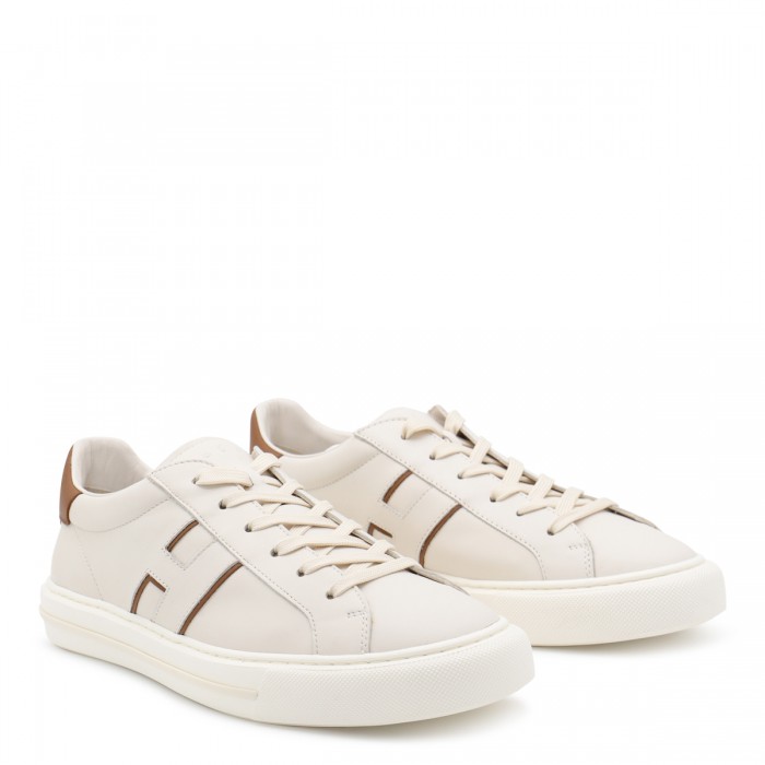 WHITE AND BEIGE LEATHER... 2