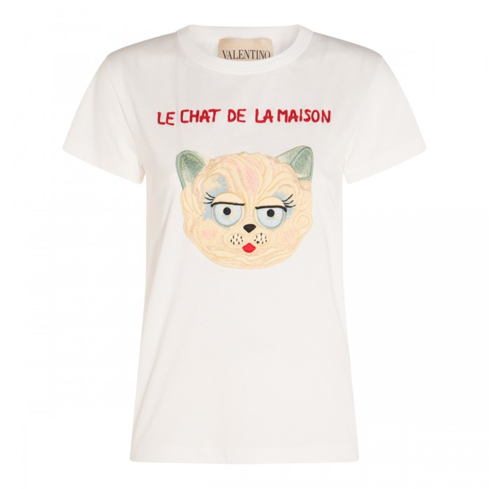 WHITE COTTON T-SHIRT