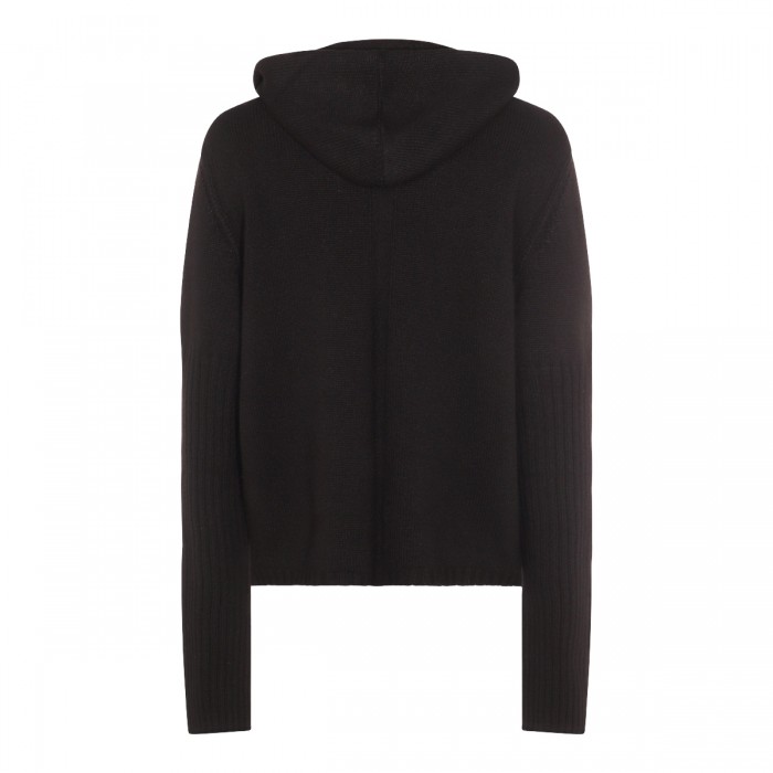 BLACK WOOL ZIPPED HOODIE... 2
