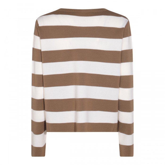 WHITE AND BEIGE WOOL KNITWEAR 2