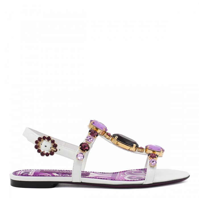 WHITE AND VIOLET LEATHER...