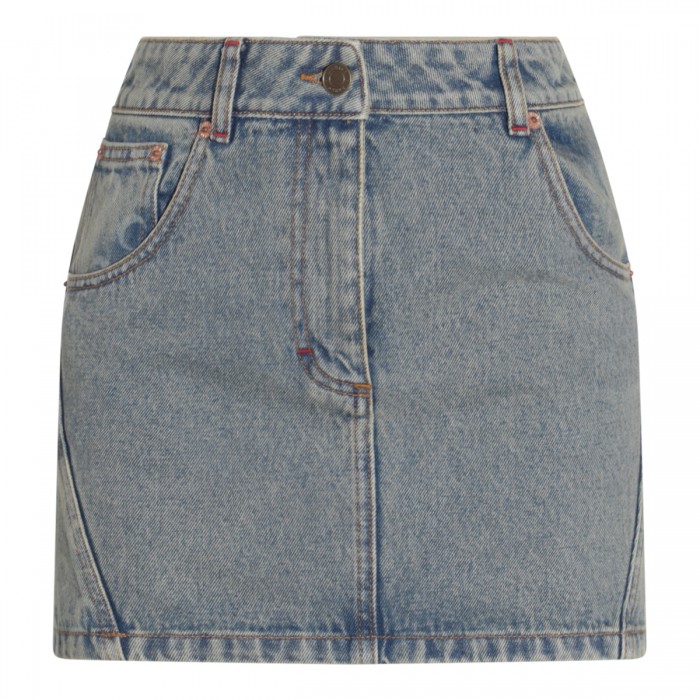 LIGHT BLUE COTTON SKIRT