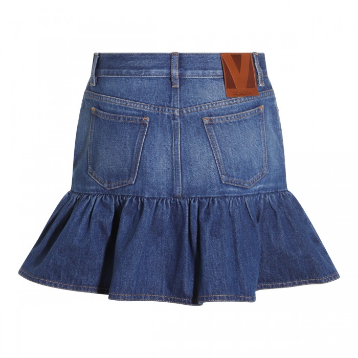 BLUE DENIM COTTON SKIRT 2
