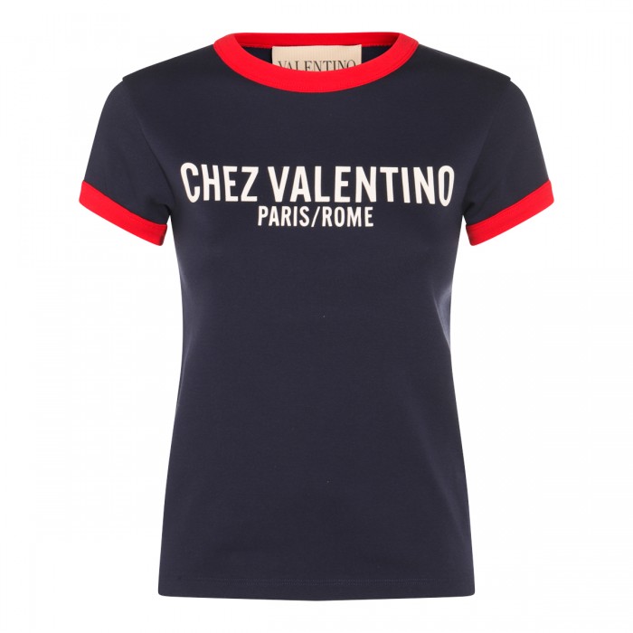 DARK BLUE AND RED COTTON...