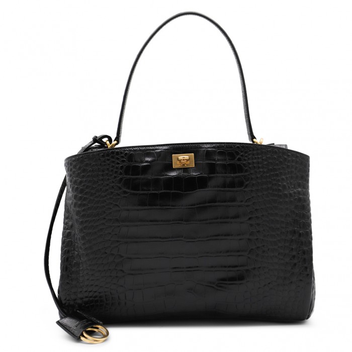 BLACK LEATHER RODEO M TOP...